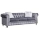 Gray Fabric Sofa w/ Acrylic legs Transitional Cosmos Furniture Sahara