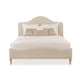 Cream Finish Camel-Back Headboard King Bed A NIGHT IN PARIS by Caracole 