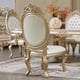 Traditional Gold & White Solid Wood Side Chairs Set 2Pcs Homey Design HD-9102