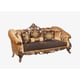 Luxury Black w/Gold & Parisian Bronze ROSELLA Sofa EUROPEAN FURNITURE Classic