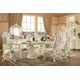 Luxury Glossy White Dining Room Set 7Pcs Traditional Homey Design HD-8089