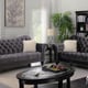 Gray Velvet Sofa & Loveseat Set 2Pcs Transitional Cosmos Furniture Gracie