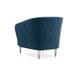 Prussian Blue Velvet Finish Accent Chair HOUR TIME by Caracole 
