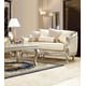 Luxury Metallic Silver Finish Loveseat Modern Homey Design HD-700