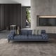 Outlander Sofa Set 2Pcs Gray Italian Leather EUROPEAN FURNITURE Modern