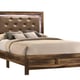 Espresso Finish King Platform Bed Modern Cosmos Furniture YasmineBrown