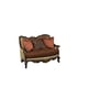 Luxury Silk Chenille Chair 1/2 Antique Mahogany Wood Benetti's Abrianna Classic