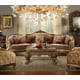 Luxury Sandy Rich Fabric Sectional Sofa Traditional Homey Design HD-458 