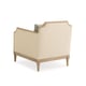 Textured Ivory Fabric & Matte Pearl Wood Frame Accent Chair FRAME OF REFERENCE by Caracole 