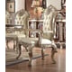 Royal Antique White Silver Arm Chair Set 2Pcs Traditional Homey Design HD-8017 