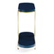 Iridescent Blue & Platinum Gold Finish Accent Table Blue By You by Caracole