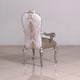 Luxury Antique Silver BELLAGIO Dining Arm Chair Set 2Pcs EUROPEAN FURNITURE 