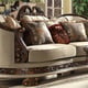 Homey Design HD-1623 Traditional Beige Living Room Set Sofa Loveseat Chair Coffee Table End Table 5Pcs