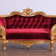 Classic Burgundy Gold Fabric 30015 BELLAGIO II Sofa Set 2Pcs EUROPEAN FURNITURE 