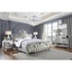 Luna Silver & Mirror King Bedroom Set 5 Pcs Traditional Homey Design HD-6036