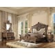 Antique Gold & Brown KING Bed Traditional Homey Design HD-8018 
