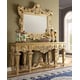 Rich Gold Console Table Carved Wood Traditional Homey Design HD-8086