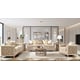 Luxury Champagne Sofa Set 3Pcs Solid Wood Traditional Homey Design HD-8911 