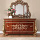 Burl & Metallic Antique Gold Buffet Traditional Homey Design HD-1803