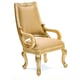 Luxury Antique Gold Rectangular Dining Table Set 7Pcs Benetti's Riminni Classic