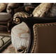 Black Enamel & Antique Gold Finish Traditional Sofa Set 2Pcs Homey Design HD-551
