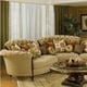 Luxury Tufted Beige Chenille Sectional Sofa Benetti's Elena Classic Traditional