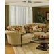 Luxury Tufted Beige Chenille Sectional Sofa Benetti's Elena Classic Traditional