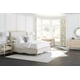 Light-Toned Fabric Champagne Pearl Finish CAL King Bed Deep Sleep by Caracole 