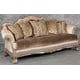 Luxury Silk Chenille Silver Gold Wood Sofa Set 4P Benetti's Ornella Traditional