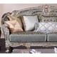 Silver finish Wood Gray Velvet Sofa Set 3Pcs Transitional Cosmos Furniture Zara