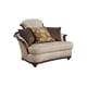 Luxury Beige Chenille Carved Wood Armchair Stefania Benetti’s Classic 