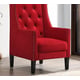 Hollywood Red Velvet Accent Chair