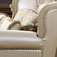 Plantation Cove White Leather Sofa Set 4Pcs w/ Coffee Table Traditional Homey Design HD-32 