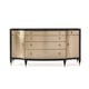 Tuxedo Black & Antique Gold Finish Dresser OPPOSITES ATTRACT by Caracole 