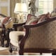 Chair in Brown Fabric Traditional Style Homey Design HD-2655