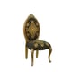 Luxury Antique Gold & Black EMPERADOR Side Chair Set 2Ps EUROPEAN FURNITURE 