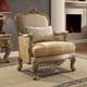 Luxury Chenille Gold Champagne Armchair Traditional Homey Design HD-2626