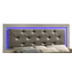 Gray Finish Queen Panel Bed Modern Cosmos Furniture YasmineWhite