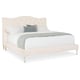 Soft Cream Velvet Fabric Classic Queen Bed MRS. SANDMAN by Caracole 