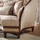 Antique Gold & Dark Oak Sofa Traditional Homey Design HD-823