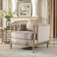 Champagne Finish Luxury Fabric Armchair Traditional Homey Design HD-625 