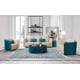 Luxury Italian Leather Beige & Blue MAKASSAR Sofa EUROPEAN FURNITURE Modern