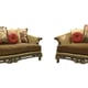 Luxury Silk Chenille Solid Wood Formal Sofa Set 5Pcs Benetti's Sicily Classic