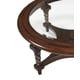  Benetti's Donatella Luxury Round Cocktail Table Solid Mahogany Wood Rich Brown 