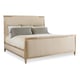 Pompeii Finish & Taupe Premium Fabric Queen Seigh Bed NITE IN SHINING ARMOR by Caracole 