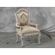 Benetti’s Perla Luxury Golden Pearl Silk Chenille Silver Gold Frame Accent Chair