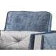 Blue Fabric Armchair w/ Steel Legs Modern Cosmos Furniture Kingston Blue