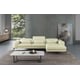 Off White Italian Leather CAVOUR Sectional Sofa EUROPEAN FURNITURE Modern