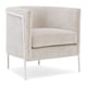  Rich Neutral Fabric Accent Barrel Chair BRANCHING OUT by Caracole 