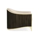 Ebony Finish & Ivory Fabric Barrel Form THE SVELTE CHAIR Set 2Pcs by Caracole 